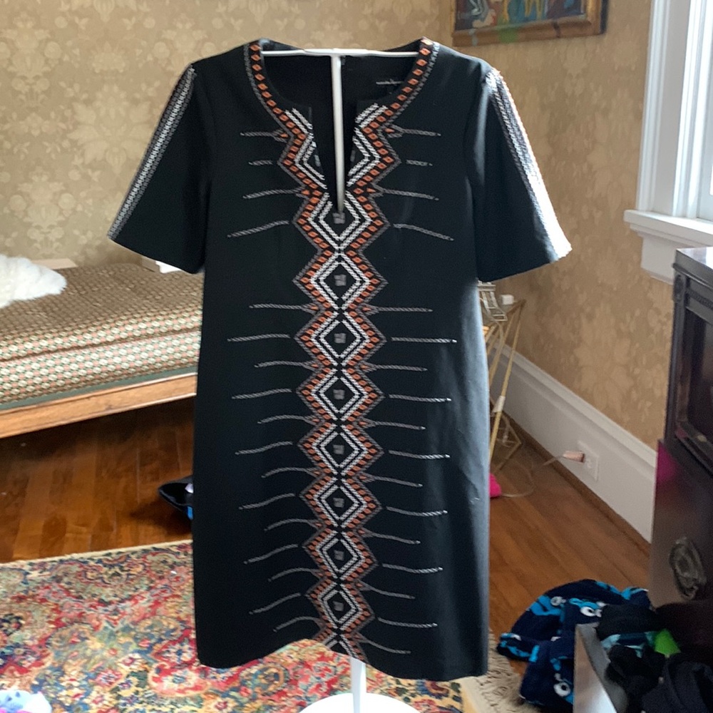 Nanette Lepore fully lined‎ 3/4 sleeve embroidered dress. Never worn. Retail 160